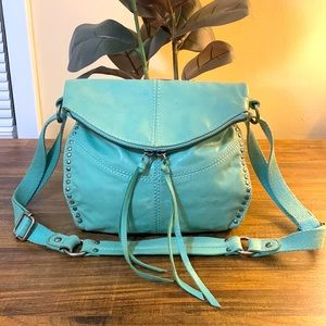 The Sak Deena Demin Blue Crossbody